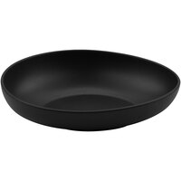 GET Enterprises Riverstone 50 oz. Dark Gray Irregular Round Matte Melamine Entree Bowl - 12/Case