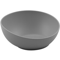 GET Enterprises Riverstone 30 oz. Light Gray Irregular Round Matte Melamine Pho / Ramen / Grain Bowl - 24/Case