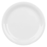 Thunder Group CR106W 6 1/2" White Narrow Rim Melamine Plate - 12/Pack