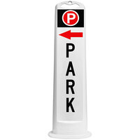 Cortina Trailblazer XL 45" White "Park" Left Arrow Vertical Panel with 15 lb. Base 03-768W-PLA-15