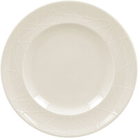 RAK Porcelain Wonder 6 3/4" Ivory Embossed Porcelain Flat Plate - 24/Case