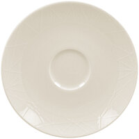 RAK Porcelain Wonder 6 3/4" Ivory Embossed Porcelain Saucer - 12/Case