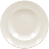 RAK Porcelain Wonder 7 9/16" Ivory Embossed Porcelain Deep Plate - 12/Case