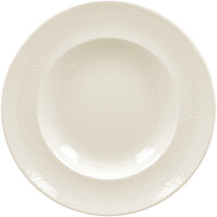 RAK Porcelain Wonder 10 1/4" Ivory Embossed Porcelain Deep Plate - 12/Case