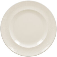 RAK Porcelain Wonder 11" Ivory Embossed Porcelain Flat Plate - 12/Case