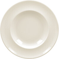 RAK Porcelain Wonder 11 13/16" Ivory Embossed Porcelain Deep Plate - 6/Case