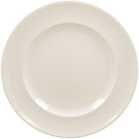 RAK Porcelain Wonder 12 1/4" Ivory Embossed Porcelain Flat Plate - 6/Case