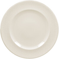 RAK Porcelain Wonder 11 7/16" Ivory Embossed Porcelain Flat Plate - 12/Case