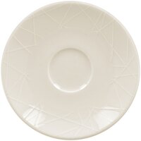 RAK Porcelain Wonder 5 1/8" Ivory Embossed Porcelain Saucer - 12/Case