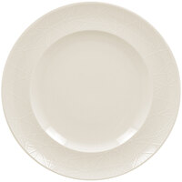 RAK Porcelain Wonder 10 11/16" Ivory Embossed Porcelain Flat Plate - 12/Case