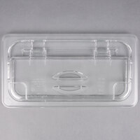 Cambro 30CWL135 Camwear 1/3 Size Clear Polycarbonate FlipLid