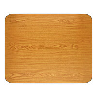 Lancaster Table & Seating 24" x 30" Laminated Rectangular Table Top Reversible Walnut / Oak