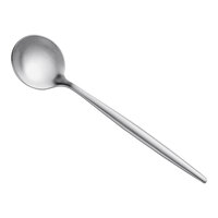 Acopa Odin 5 1/8" 18/8 Brushed Stainless Steel Extra Heavy Weight Forged Demitasse Spoon - 12/Case