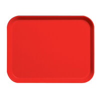 Cambro 1418CL163 14" x 18" Rose Red Camlite Tray - 12/Case