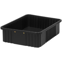 Quantum 22 1/2" x 17 1/2" x 6" Black Conductive Dividable Grid Container DG93060CO