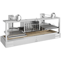 Mibrasa GMB 252 Fire Double Parrilla with Two Adjustable Grills and Fire Basket - 99 3/16" x 41 1/2" x 45 5/8"