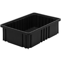 Quantum 16 1/2" x 10 7/8" x 5" Black Conductive Dividable Grid Container DG92050CO