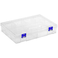 Quantum 7 3/4" x 11 3/4" x 2 3/16" Compartment Storage Box with Adjustable Dividers QB800