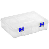 Quantum 6 1/4" x 9 1/4" x 2 3/16" Compartment Storage Box with Adjustable Dividers QB600