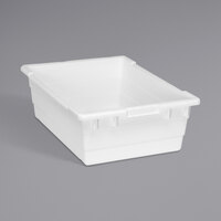 Quantum 9.81 Gallon White Cross Stack Tub with Built-In Handle Grips and Bottom Grooves TUB2417-8WT