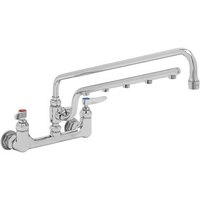 T&S B-0230-U18 Ultrarinse 8" Wall Mount Mixing Faucet with 18" Swing Nozzle and 16" 1.5 GPM Sprayer Arm