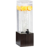 Cal-Mil 1527-3-96 Midnight 3 Gallon Bamboo Beverage Dispenser - 9 3/4" x 8 1/4" x 26 3/4"