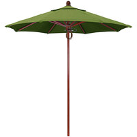 California Umbrella SUNBRELLA 1A Sierra 7 1/2' Round Pulley Lift Umbrella with Red Oak Fiberglass Pole - 1A Canopy