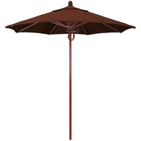 California Umbrella SUNBRELLA 2A Sierra 7 1/2' Round Pulley Lift Umbrella with Red Oak Fiberglass Pole - 2A Canopy