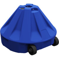 Plasticade Roll-a-Post 18" x 12" Blue Fillable Plastic Base with Wheels for Plasticade RAP Power Posts RAP18B