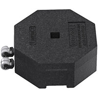 Plasticade 90 lb. Black Square Hole Rubber Base with Wheels for Plasticade RAP Power Posts 800-RB-90WHL-1PK