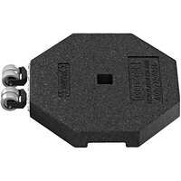 Plasticade 30 lb. Black Square Hole Rubber Base with Wheels for Plasticade RAP Power Posts 800-RB-30WHL-1PK