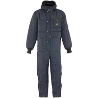 RefrigiWear Iron-Tuff Navy Coveralls with Hood 0381RNAVXLG - XL