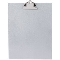 Menu Solutions MTCL-811 Alumitique Aluminum Menu Tent with Clip - Brushed Finish - 8 1/2" x 11"