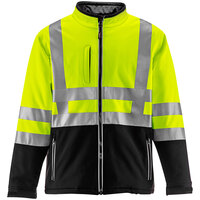 RefrigiWear HiVis Two-Tone Lime / Black Insulated Softshell Jacket 0496RBLM2XLL2 - 2XL