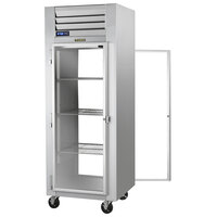 Traulsen G16014P Solid Front, Glass Back Door 1 Section Pass-Through Refrigerator - Left / Left Hinged Doors