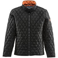 RefrigiWear Black Lightweight Diamond Quilted Jacket 8705RBLKMED - Medium