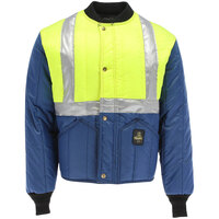 RefrigiWear HiVis Cooler Wear Two-Tone Lime / Navy Jacket