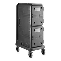 Cambro Pro Cart Ultra® Tall Charcoal Gray Pan Carrier - 2 Passive Compartments PCU800PP615