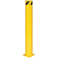 Vestil 8" x 8" x 48" Yellow Steel Fixed Safety Bollard BOL-48-6.5 - 6 1/2" Diameter