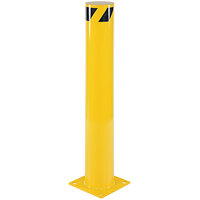 Vestil 8" x 8" x 42" Yellow Steel Fixed Safety Bollard BOL-42-6.5 - 6 1/2" Diameter