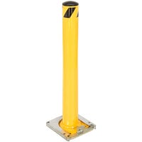 Vestil 10 1/4" x 10 1/4" x 36" Yellow Steel Removable Safety Bollard BOL-RF-36-5.5 - 5 1/2" Diameter