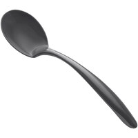 Bon Chef EZ-Use 13 1/2" Gunmetal Gray Melamine Solid Serving Spoon M-9457-GM