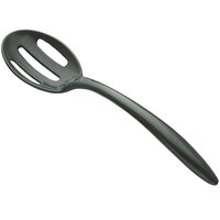 Bon Chef EZ-Use 9 3/4" Gunmetal Gray Melamine Slotted Serving Spoon M-9464-GM