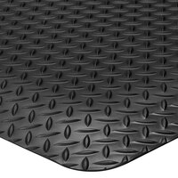 Lavex Diamond Star 3' x 75' Black Anti-Fatigue Mat - 9/16" Thick