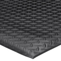 Lavex Diamond Deluxe 3' x 60' Black Anti-Fatigue Mat