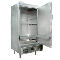 Town SM-30-R-STD Liquid Propane Indoor 30" Galvanized Steel Smokehouse with Right Door Hinges - 60,000 BTU