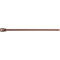 Retyz EveryTie Brown 14" 50 lb. Tensile Strength (222N), 5.6 mm Strap Width Releasable / Reusable Cable Ties EVT-S14BR-HA - 20/Pack