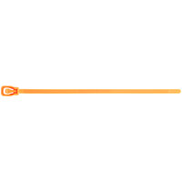 Retyz EveryTie Orange 6" 50 lb. Tensile Strength (222N), 4.8 mm Strap Width Releasable / Reusable Cable Ties EVT-S06OR-TA - 100/Pack