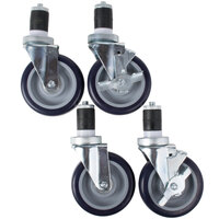 Regency 5" Work Table and Equipment Stand Swivel Stem Casters - 4/Set