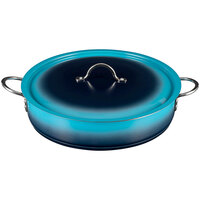 Bon Chef Country French X 9 Qt. Ombre Caribbean Blue Brazier Pot with Cover 73032-OM-C